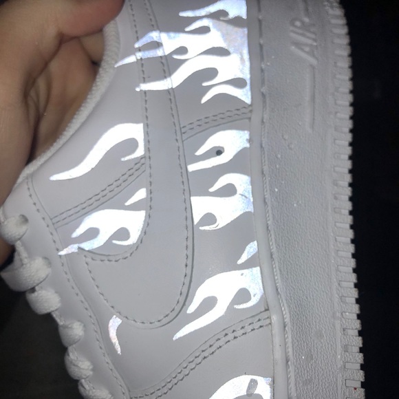 Nike air forces reflective flames (custom) - Picture 2 of 3